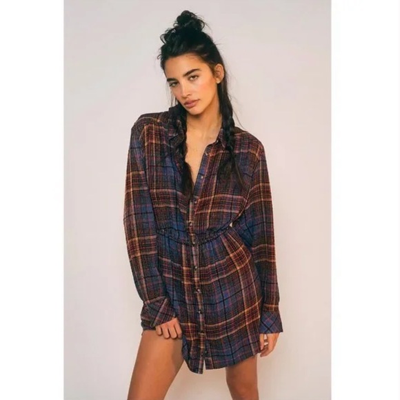 Free People Dresses & Skirts - Free People Elai Plaid Shirtdress